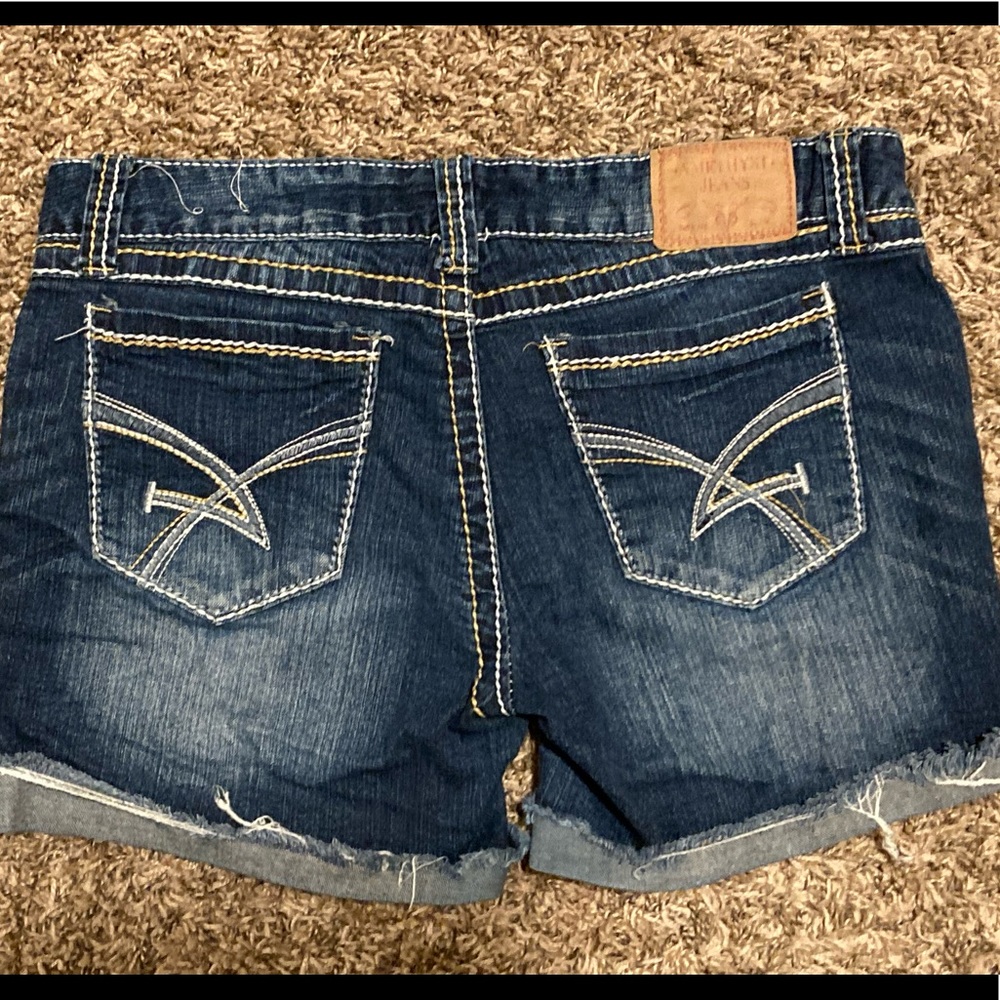 Dark wash shorts